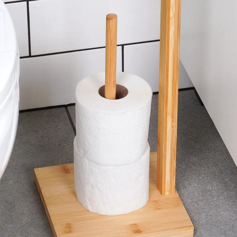 Stojak Na Papier Toaletowy Drewniany Bambusowy Stabilny Solidny 70 MEBLIVA