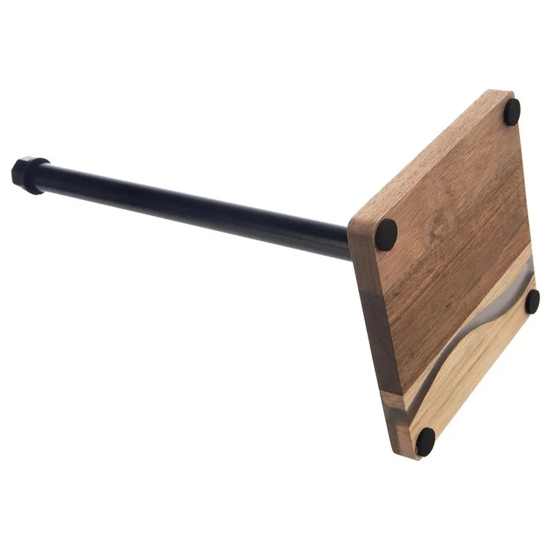 Stojak Na Ręcznik Papierowy Metalowy Drewniany Loft 35 cm MEBLIVA - Czarny