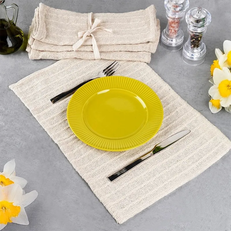 Komplet Zestaw 4 Podkładek Na Stół HOME STYLING COLLECTION Bawełna MEBLIVA
