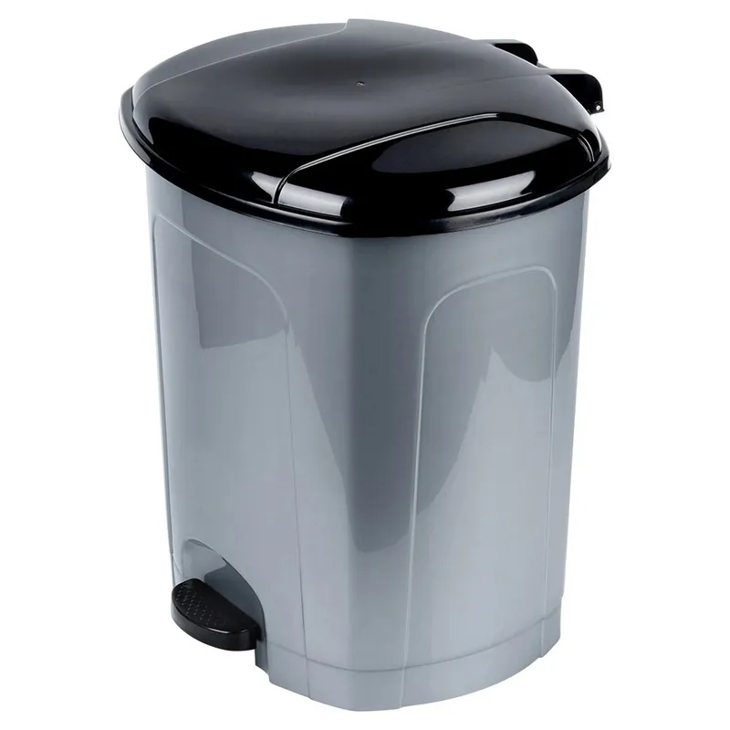 Kosz Pojemnik Na Śmieci Odpady Pojemny Z Pedałem Plastikowy MEBLIVA - Szary