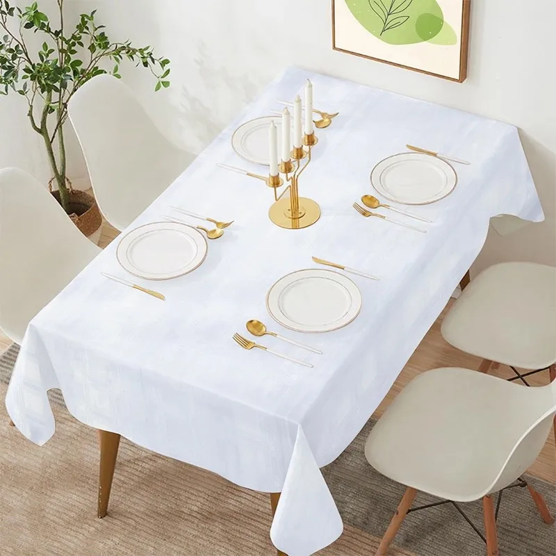 Nakrycie Stołu EXCELLENT HOUSEWARE 180x130 cm MEBLIVA - Białe