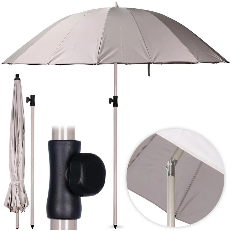 Parasol Łamany Ogrodowy Plażowy Regulowany Stabilny Solidny 190 cm GARDIVA