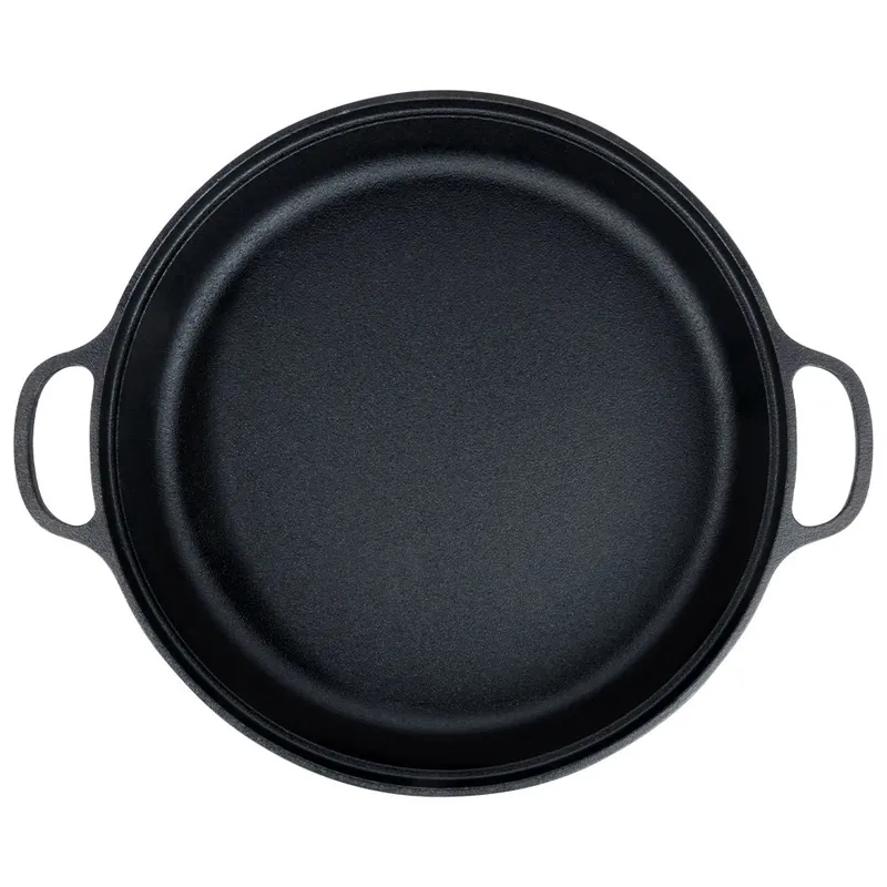 Patelnia Żeliwna Głęboka Gaz Indukcja Grill Solidna Trwała 30 cm GARDIVA