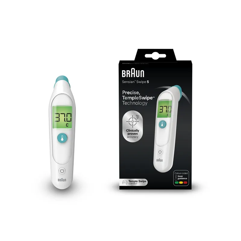 BRAUN BST200EE Termometr Elektroniczny Do Czoła, TempleSwipe, LCD