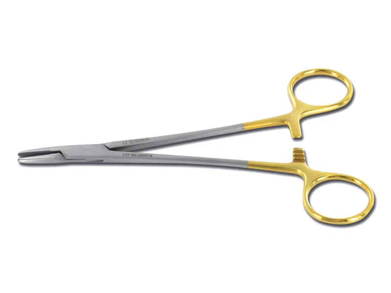 GIMA MAYO 26 cm Szczypce Chirurgiczne Do Trzymania Igieł Z Szorstką Końcówką - Złote