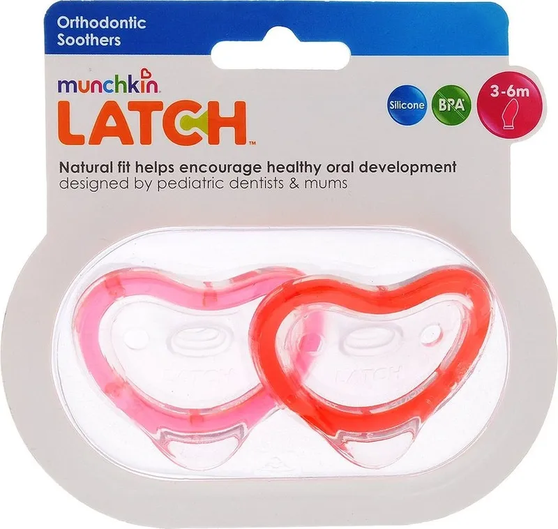 MUNCHKIN LATCH 3M+ Zestaw 2 Smoczków, Silikonowe, Lekkie