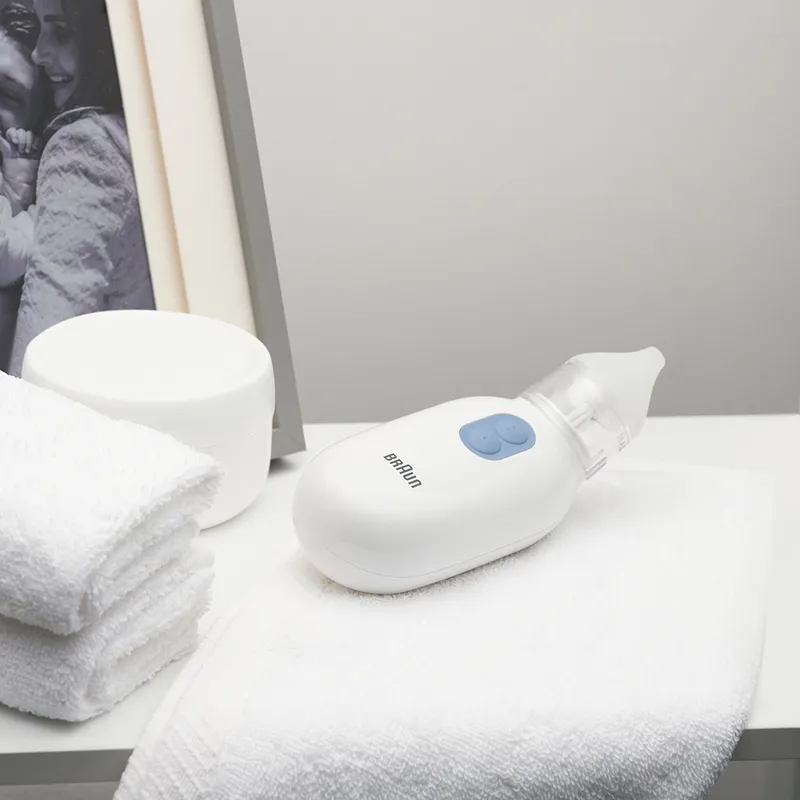 BRAUN BNA 100 Aspirator Do Nosa Dla Niemowląt Od 0 M+, Delikatne Usuwanie Kataru