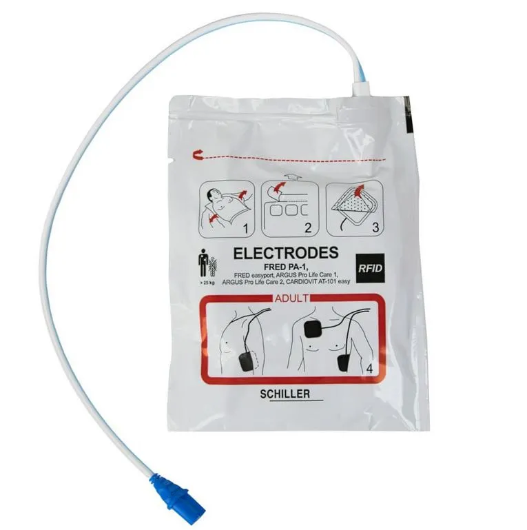 SCHILLER FRED PA-1 Defibrylator AED, Półautomatyczny, Z Podłączonymi Elektrodami