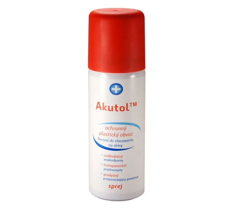 AKUTOL 60 ml Plaster W Sprayu, Elastyczny Opatrunek, Działa Antybakteryjnie