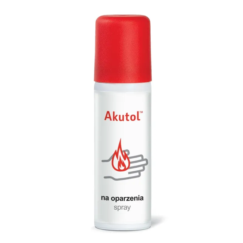 AKUTOL 50 ml Spray Na Oparzenia, Na Lekkie Oparzenia I Oparzenia Słoneczne, Z Aloesem