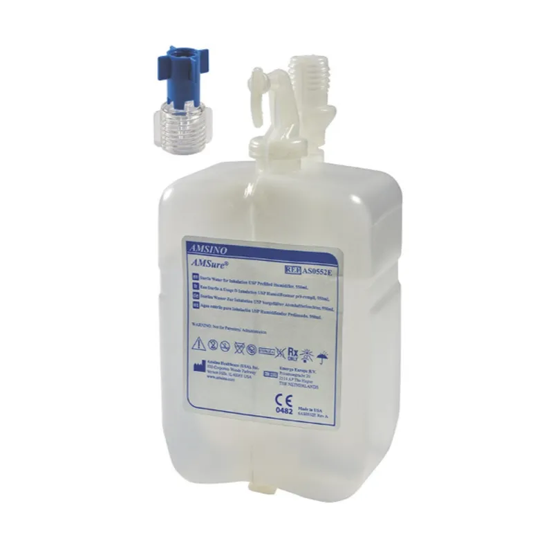 AMSURE 550 ml Nawilżacz Z Wodą Sterylną 9/16", Do Koncentratorów Tlenu