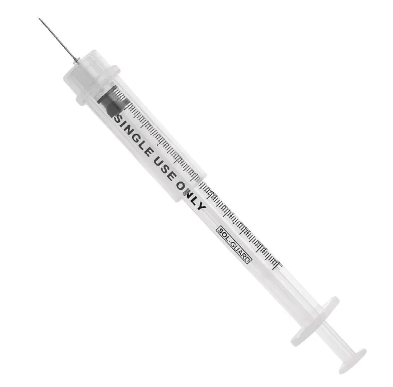 SOL-CARE 0,5 ml U-100 29g 1/2" 0,33x12,5 mm Strzykawka Bezpieczna Do Insuliny, 100 szt