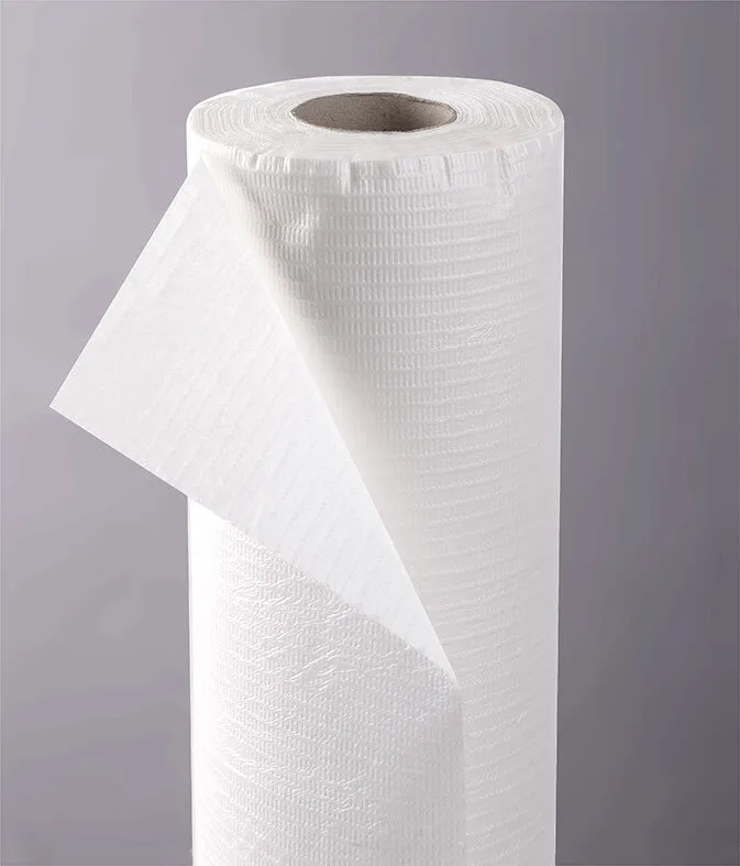 Podkład Medyczny Podfoliowany 50 cm X 50 m, Biały, Jednorazowy, Perforacja Co 38 cm