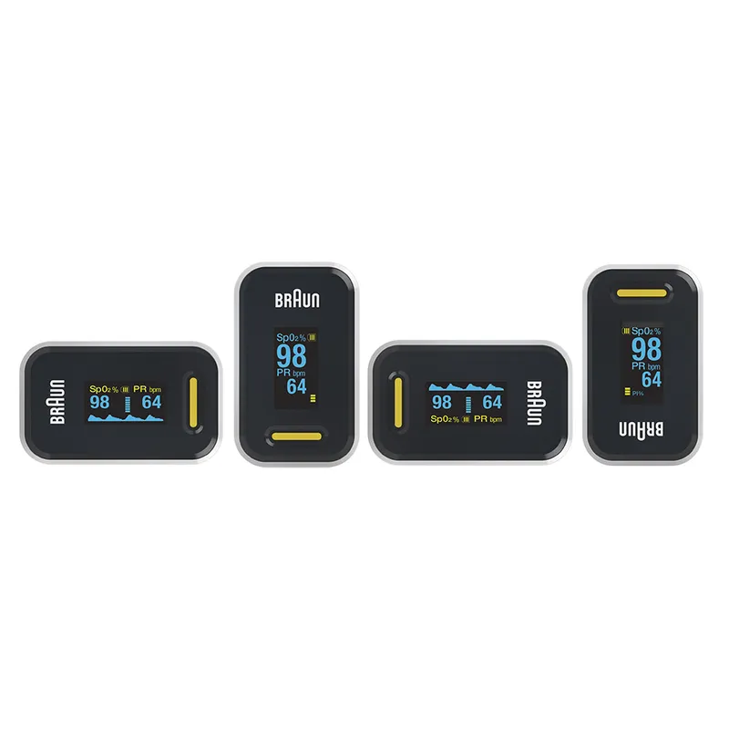 BRAUN PULSE OXIMETER 1 Pulsoksymetr Medyczny OLED, Dokładny Pomiar SPO2 I Tętna