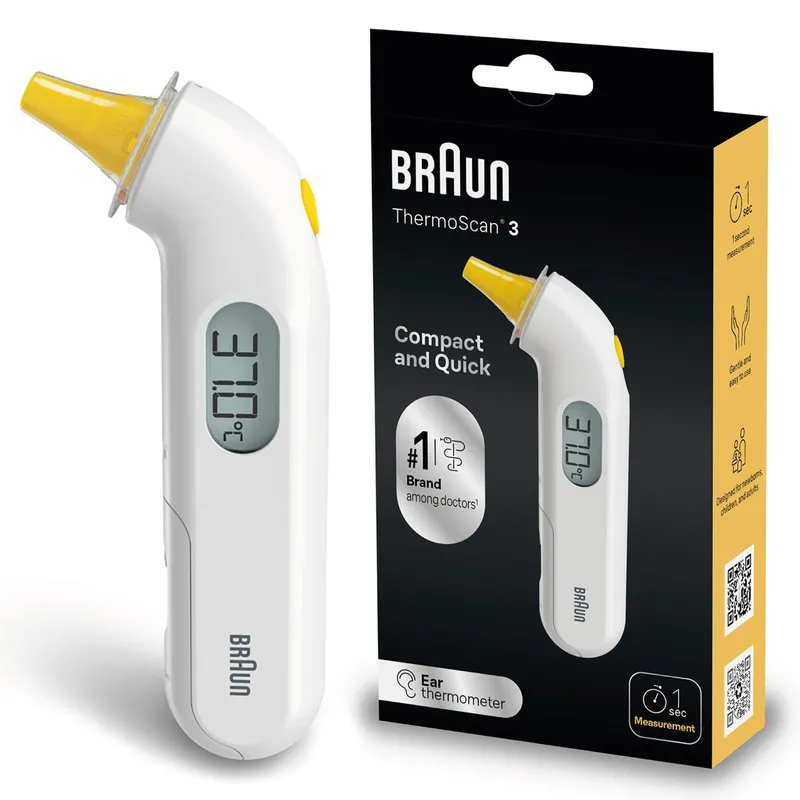 BRAUN IRT3030 THERMOSCAN® 3 Termometr Elektroniczny Do Ucha Dla Dzieci I Noworodków