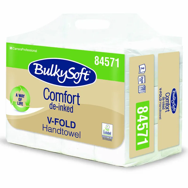 BULKYSOFT CLASSIC 24x21cm Ręcznik Papierowy Składany, 2-WARSTWOWY, 3000 szt