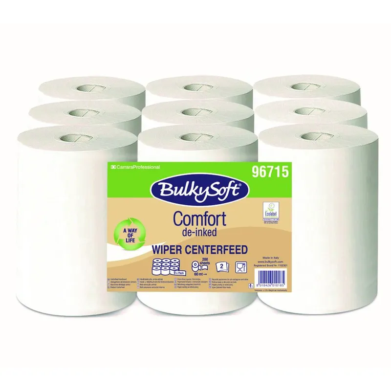BULKYSOFT COMFORT Ręcznik Papierowy Mini W Roli 60 m, Celuloza, 9 Rolek