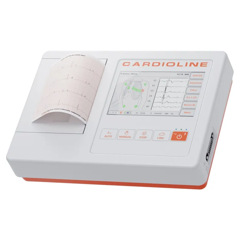 CARDIOLINE ECG100L Elektrokardiograf 12-KANAŁOWY Z Ekranem Dotykowym 5"