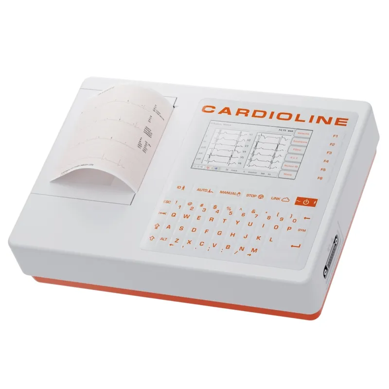 CARDIOLINE ECG100S Elektrokardiograf 12-KANAŁOWY, Z Dużym Ekranem I USB