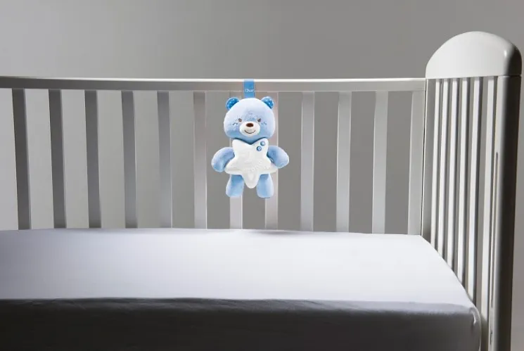 CHICCO 0M+ Miś Uspokajający Dla Niemowląt, Muzyka I Światło - Niebieski
