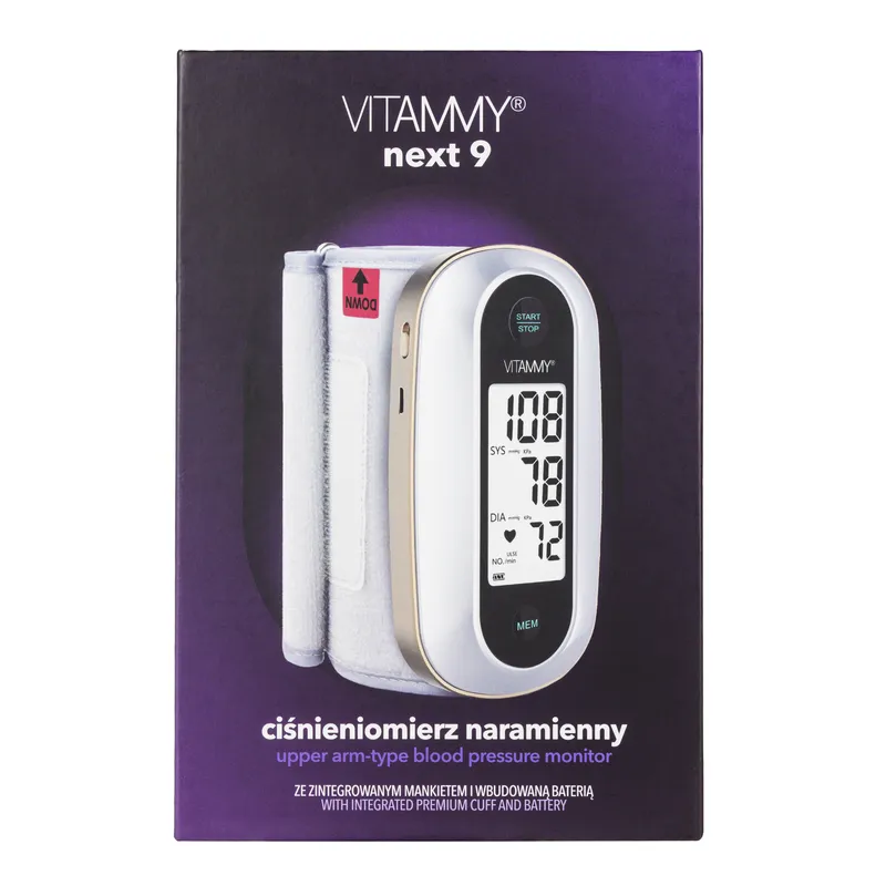 VITAMMY NEXT 9 Ciśnieniomierz Naramienny Automatyczny Z Mankietem, Kompaktowy Rozmiar