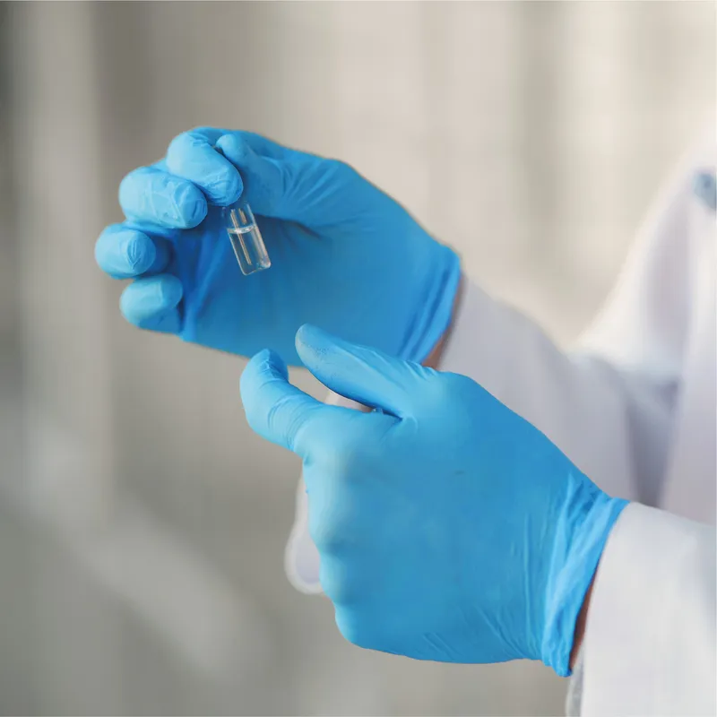 CLARA XS NIEBIESKIE Rękawice Nitrylowe Diagnostyczne, Bezpudrowe, 100 szt