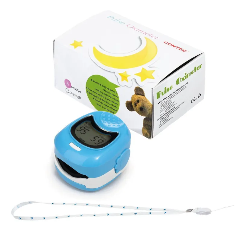 CONTEC CMS50QA Pulsoksymetr Napalcowy Pediatryczny, Wyświetlacz SPO2 - NIEBIESKI