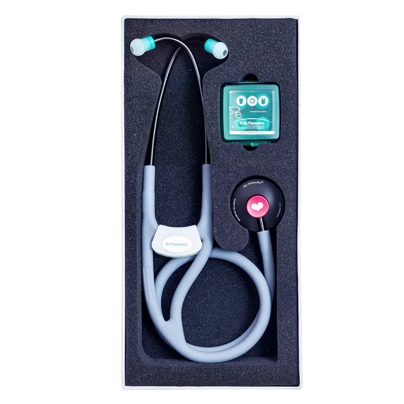 NOVAMA EXPERT DR300 JASNOSZARY Stetoskop Premium Z Jednostronną Głowicą, Silikonowy