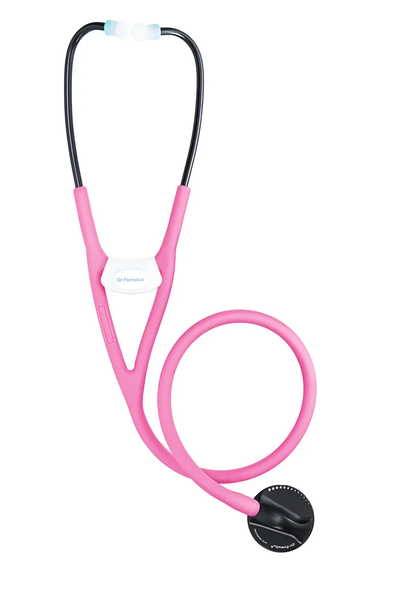NOVAMA EXPERT DR650D Stetoskop Dwugłowicowy, Pojedyńcze Światło, Silikonowy - RÓŻOWY