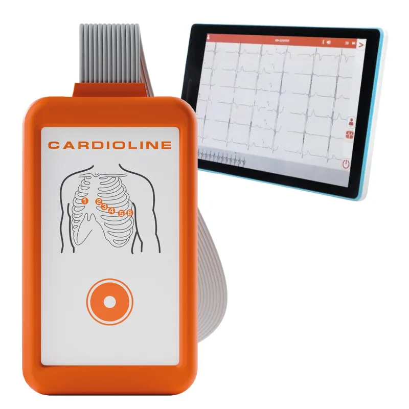 CARDIOLINE TOUCHECG HD Przenośne EKG, Wygodny I Lekki 12-ODPROWADZENIOWY Moduł Do EKG