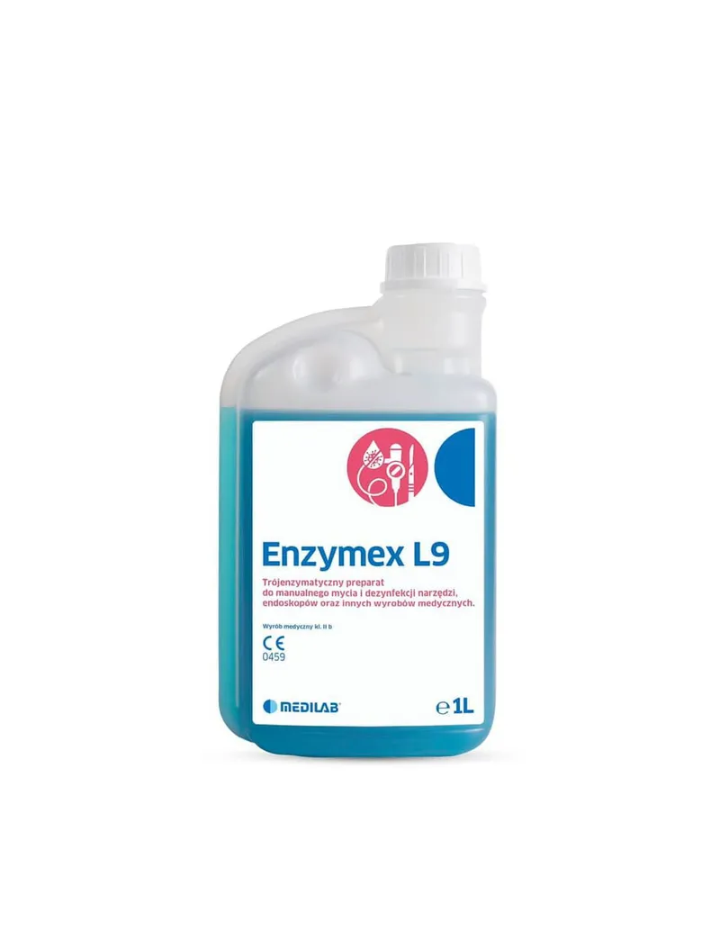 MEDILAB ENZYMEX L9 1l Trójenzymatyczny Preparat Do Mycia I Dezynfekcji Narzędzi