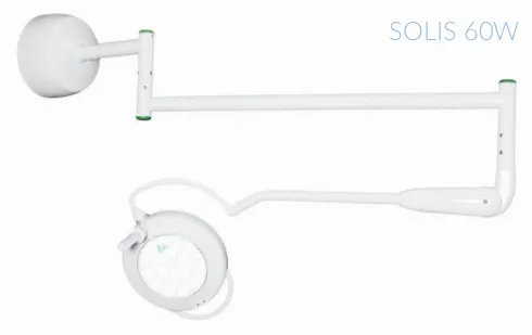 FAMED SOLIS 60W Lampa Zabiegowa Przyścienna, 60 000 Lux, Ramię Obrotowe