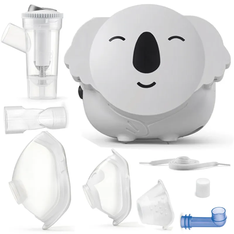 FLAEM KOALA Inhalator Dziecięcy Z Nebulizatorem RF7, 3 Maski, Certyfikat TÜV