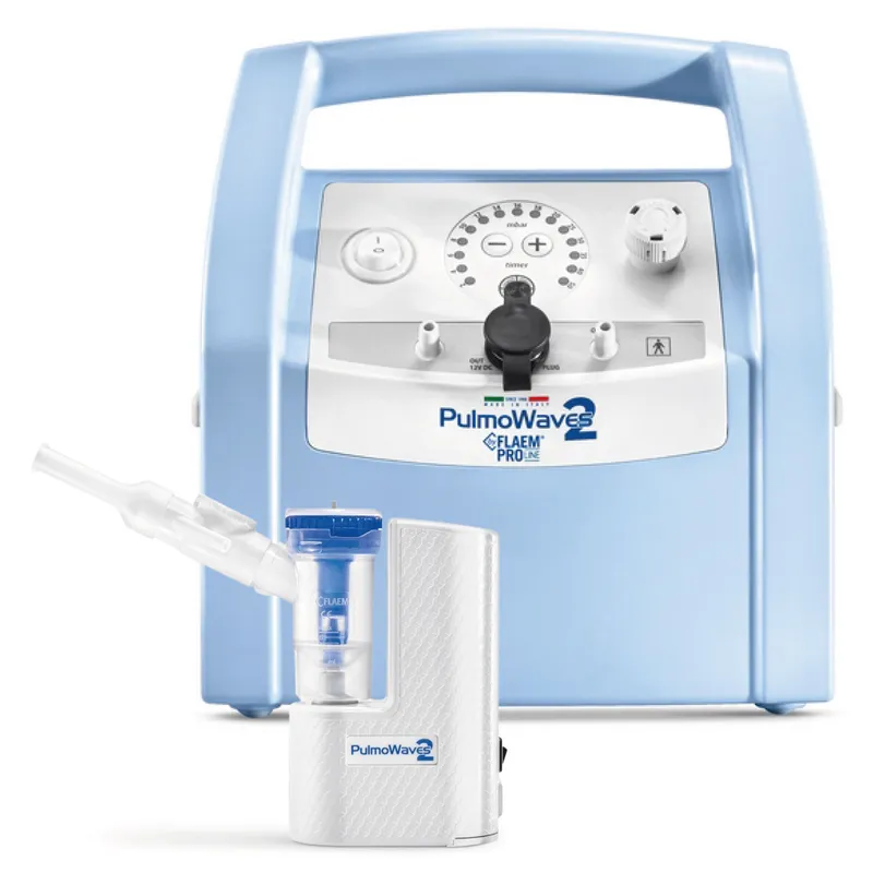 FLAEM PULMOWAVES 2 Urządzenie Do Fizjoterapii Oddechowej 3w1, Z Nebulizatorem I PEP
