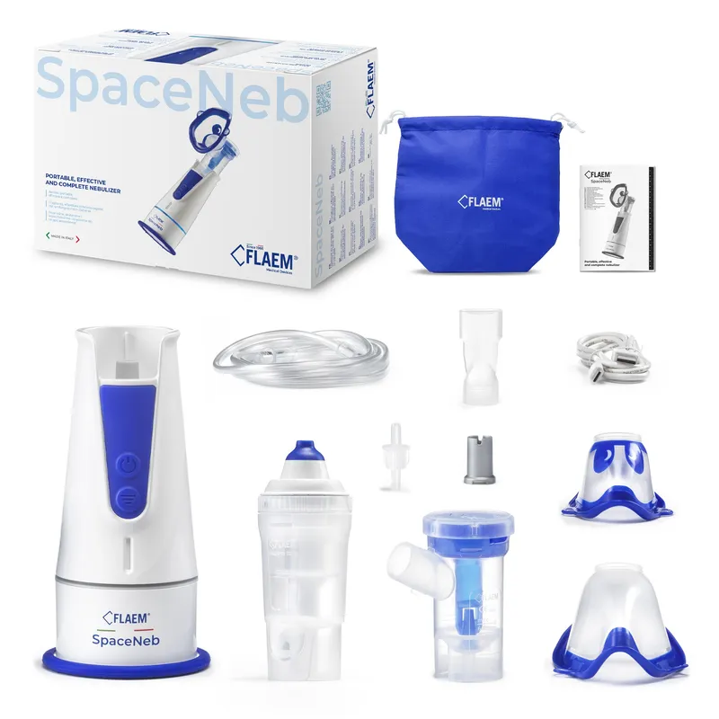 FLAEM SPACENEB Przenośny Inhalator Z Funkcją Irygacji, Terapia Aerozolowa