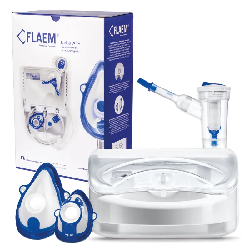 FLAEM NEBULAIR+ Inhalator Pneumatyczno-Tłokowy Profesjonalny Z Nebulizatorem RF7