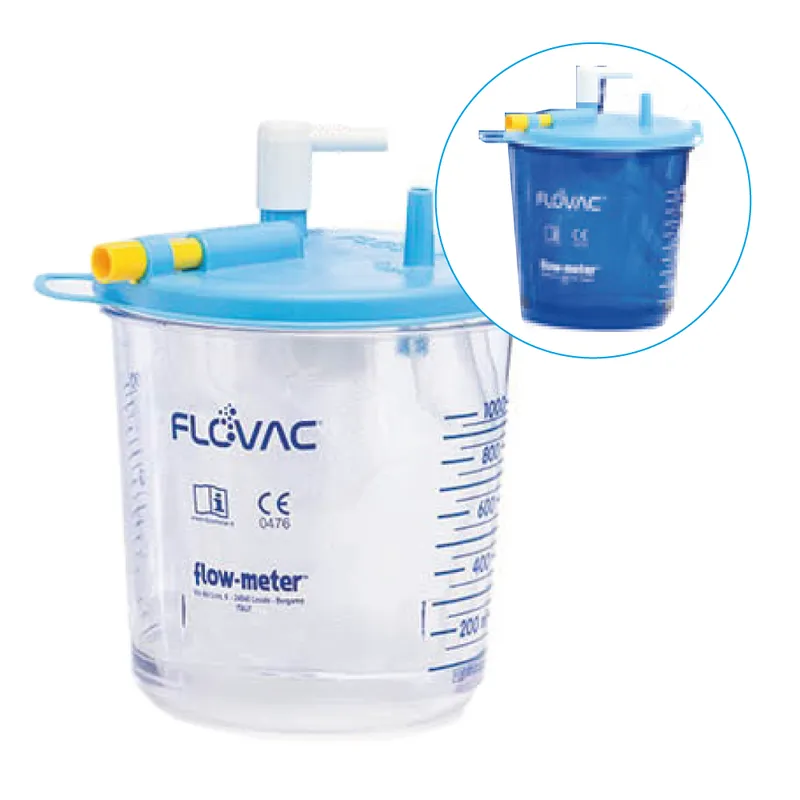 FLOVAC 20028 1l Wkład Jednorazowy Do Ssaka Medycznego, Z Pokrywą, FLOVAC