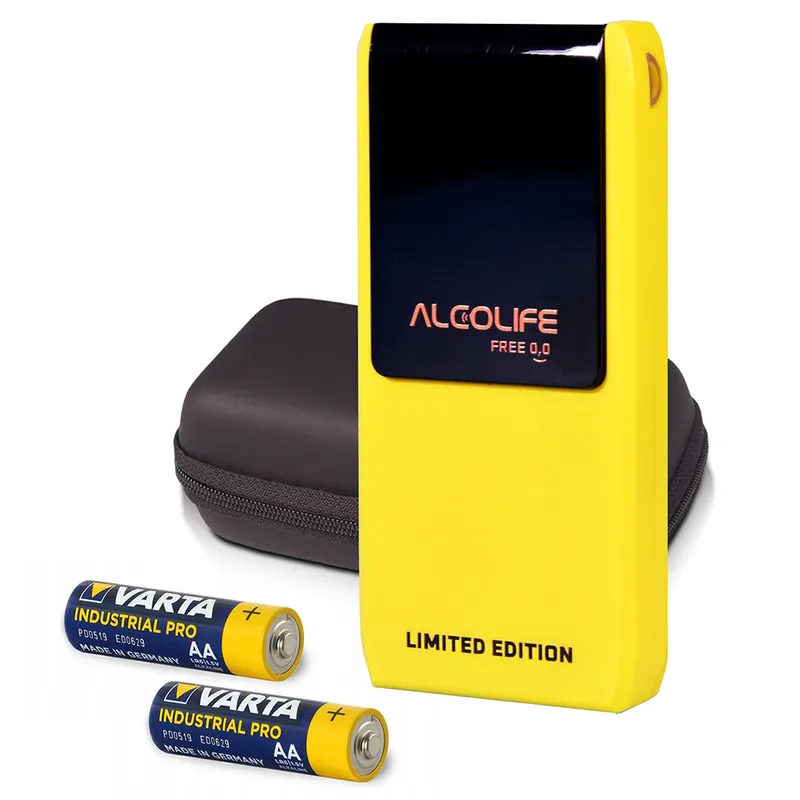ALCOLIFE FREE Alkomat, Limitowana Wersja, Technologia Elektrochemiczna - ŻÓŁTY