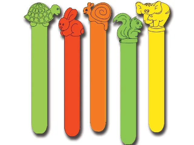 GIMA Szpatułki Laryngologiczne Ze Zwierzątkami, Indywidualnie Pakowane, 50 szt