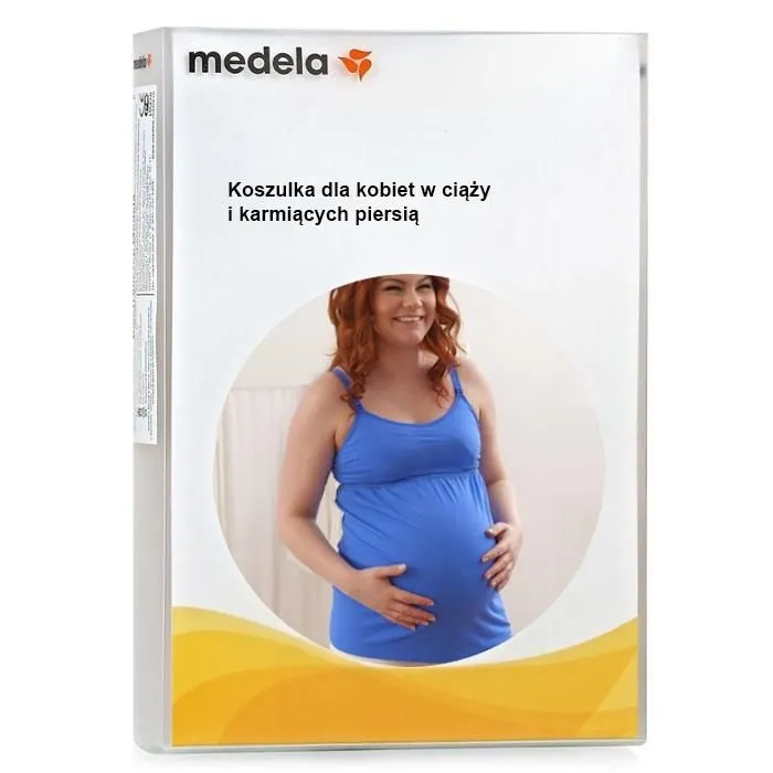 MEDELA ROZM. L Koszulka Ciążowa Z Biustonoszem Do Karmienia - Niebieska