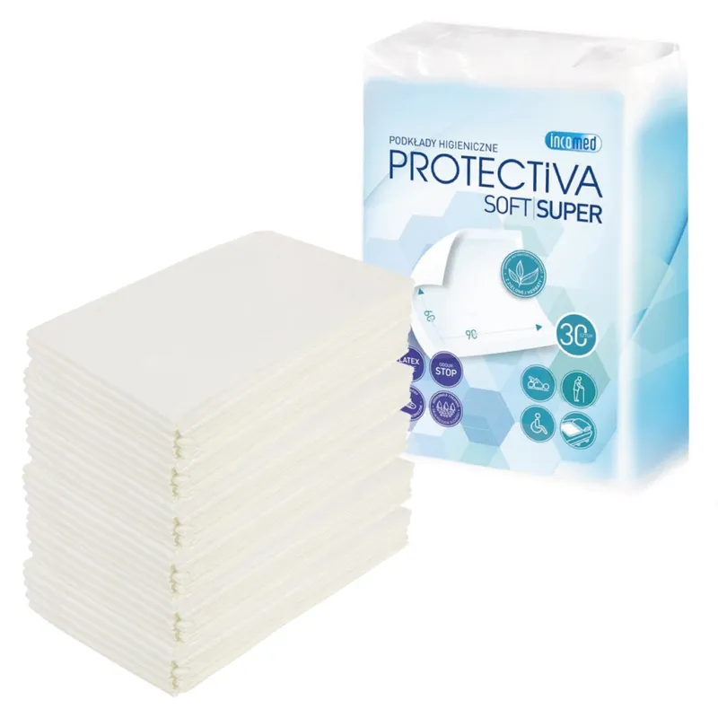 INCOMED PROTECTIVA SOFT SUPER 60 × 90cm Podkłady Higieniczne Jednorazowe, 30 szt