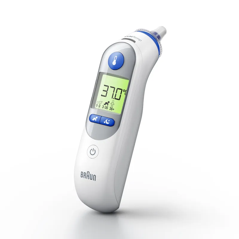 BRAUN IRT6525 THERMOSCAN 7+ Termometr Douszny Z Latarką, Trybem Nocnym, Age Precision