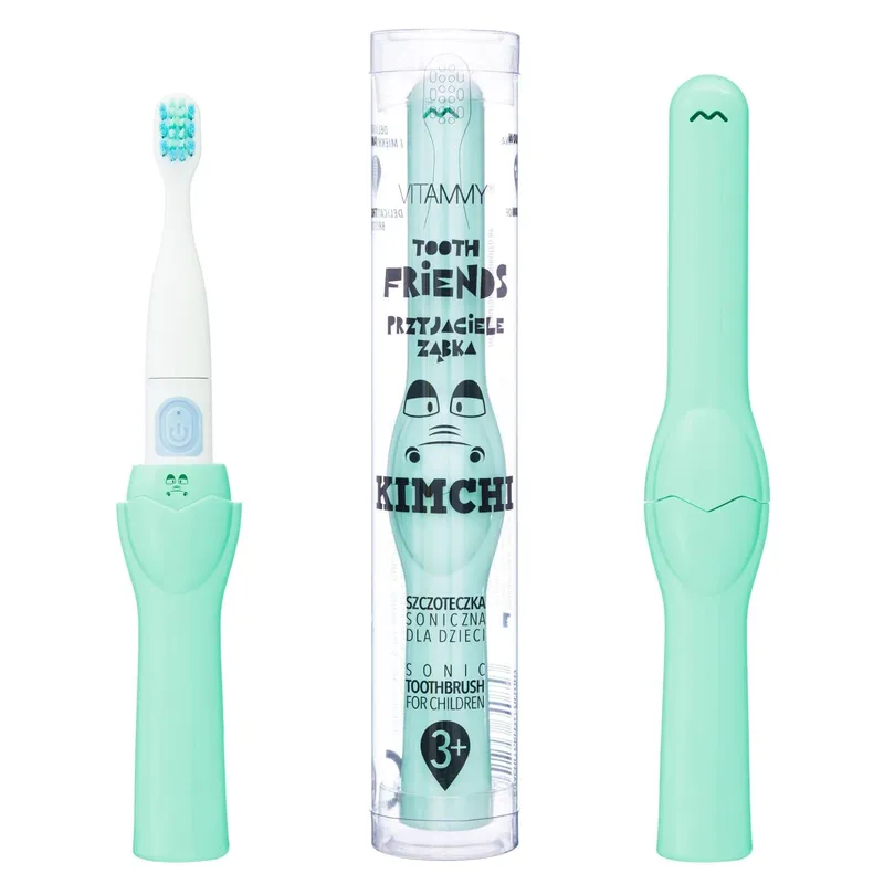 VITAMMY TOOTH FRIENDS KIMCHI GREEN Szczoteczka Soniczna Do Zębów Dla Dzieci 3