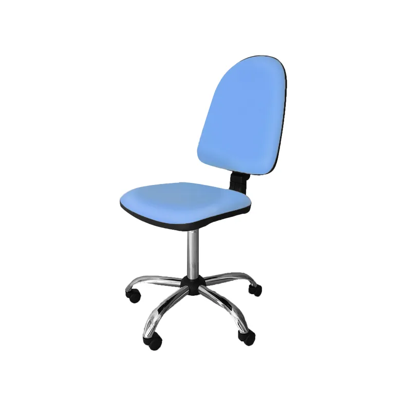 UBM KL-1 CHROM 07 Fotel Lekarski, Wysokość 590–780 mm, Oparcie 420x480 mm - NIEBIESKI