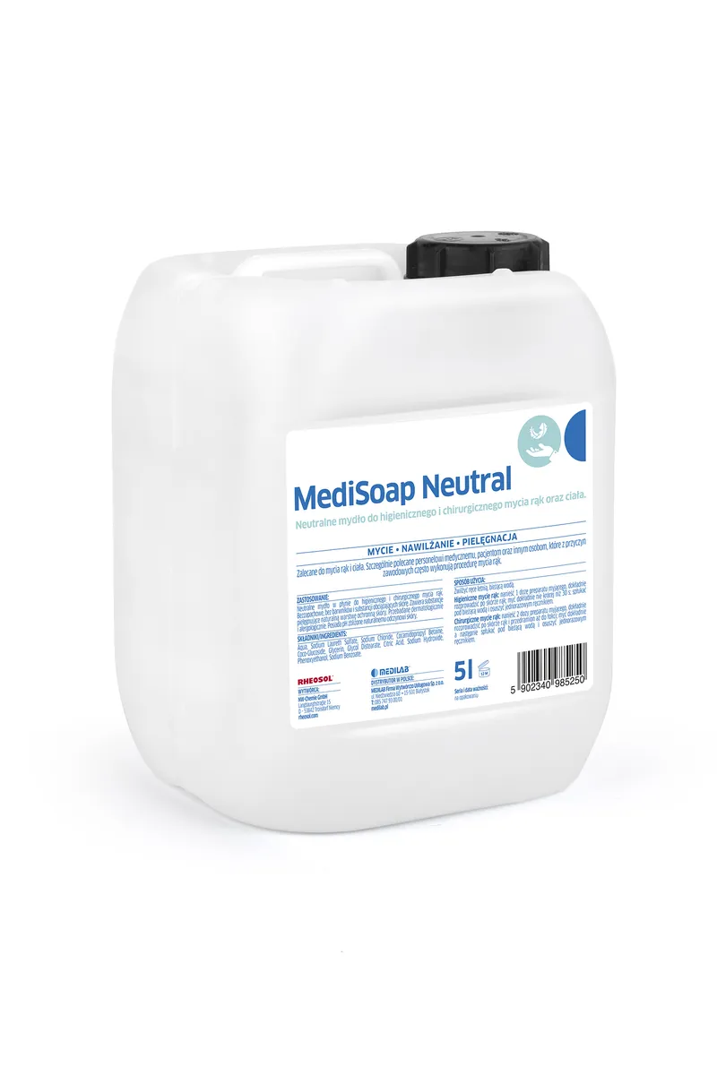 MEDILAB MEDISOAP NEUTRAL 5 l Preparat Myjący Do Higienicznego Mycia Rąk Oraz Ciała