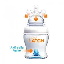 MUNCHKIN LATCH 0M+ 120 ml Zestaw 2 Butelek, Antykolkowych, Z Elastycznym Smoczkiem