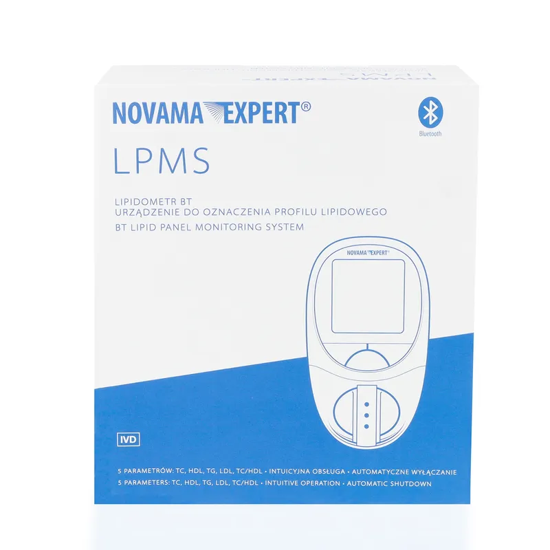 NOVAMA EXPERT LPMS Lipidometr Do Oznaczania Profilu Lipidowego TC, HDL, LDL, TG, Etui