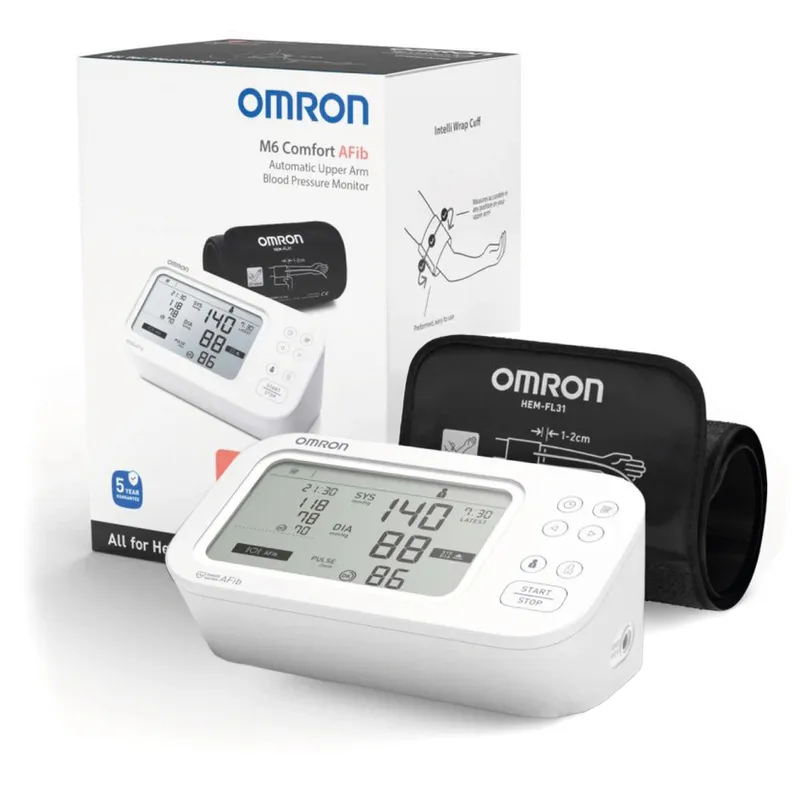 OMRON M6 COMFORT AFIB Ciśnieniomierz Naramienny Z AFib, Pamięć 2×100, Wskaźniki