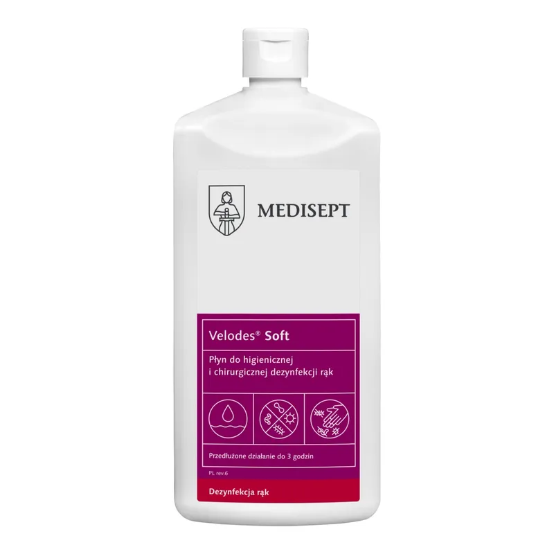 MEDISEPT VELODES SOFT 500 ml Płyn Do Higienicznej I Chirurgicznej Dezynfekcji Rąk
