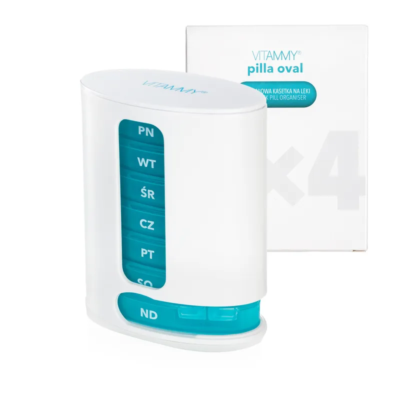VITAMMY PILLA OVAL 7x4 Tygodniowa Kasetka Na Leki